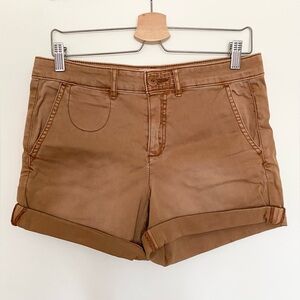 Anthropologie Burnt Orange Chino Shorts